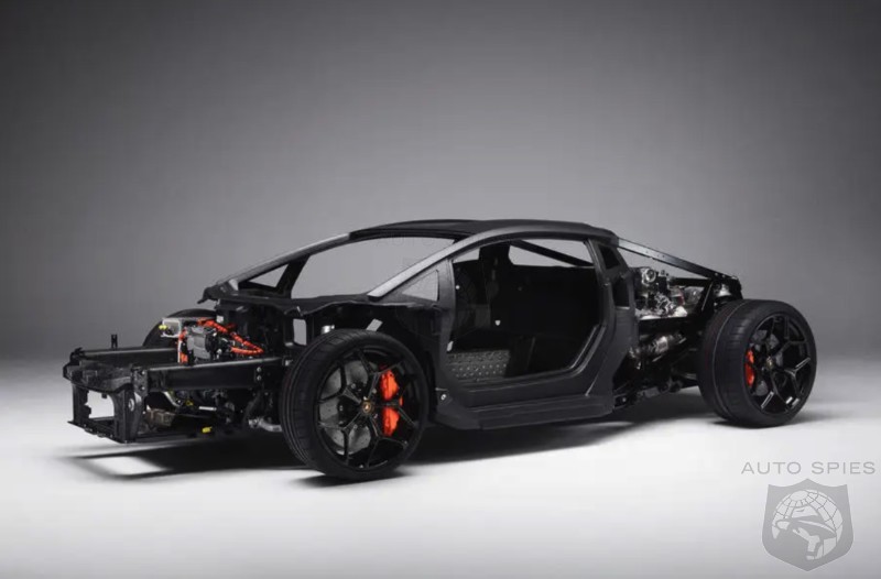 Lamborghini Reveals The LB744 PHEV Supercar's Full Carbon Fiber Chassis